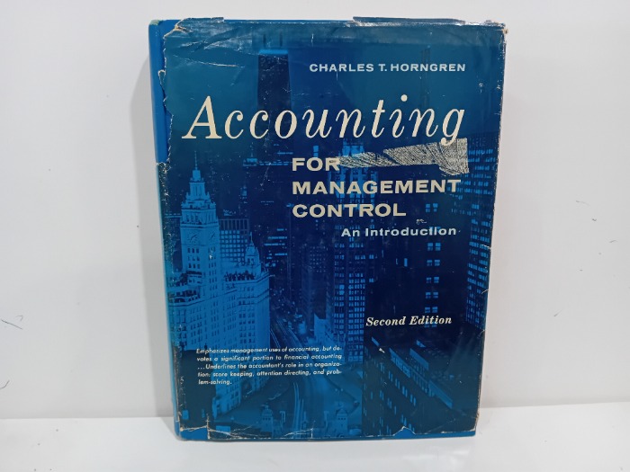 Accounting FOR MANAGEMENT CONTROL 