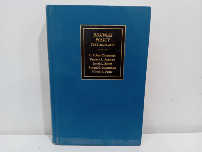 BUSINESS POLICY TEXT AND CASES