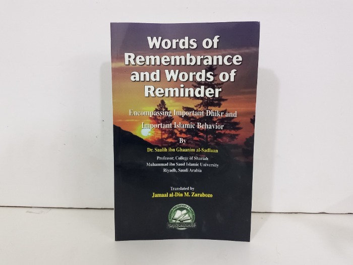 Words of Remembrance and words of Reminder