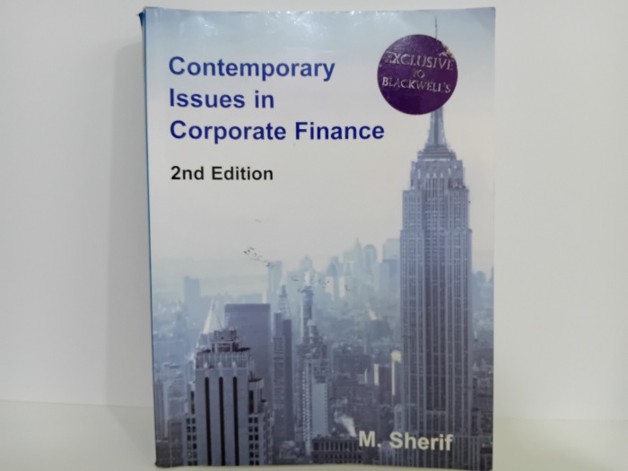 Contemporary BLACKW Issues in Corporate Finance