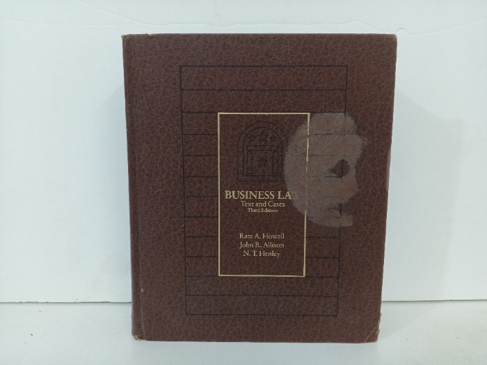 BUSINESS LAW  Text and Cases Third Edition