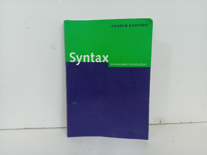 Syntax  A minimalist introduction